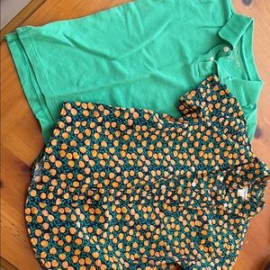 Crew cuts size small Polo Shirt and peach button up